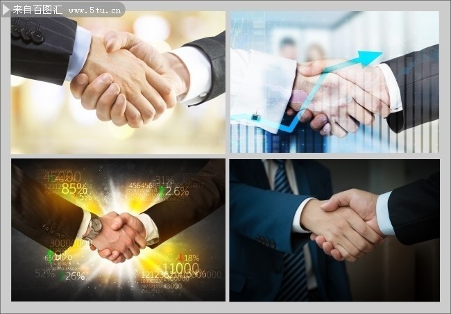 握手合作的商务人士
