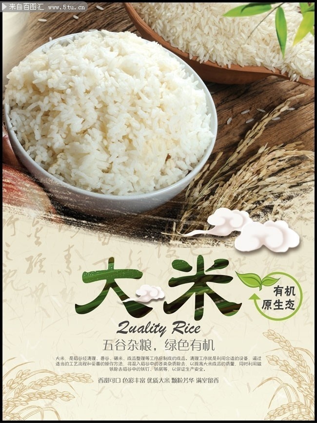 大米粮食宣传海报图片