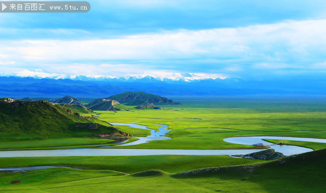 草原河流唯美风景高清图片