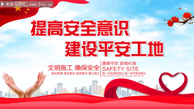工地安全宣传标语图片素材