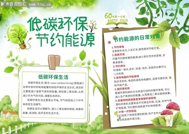 低碳生活知识手抄报图片
