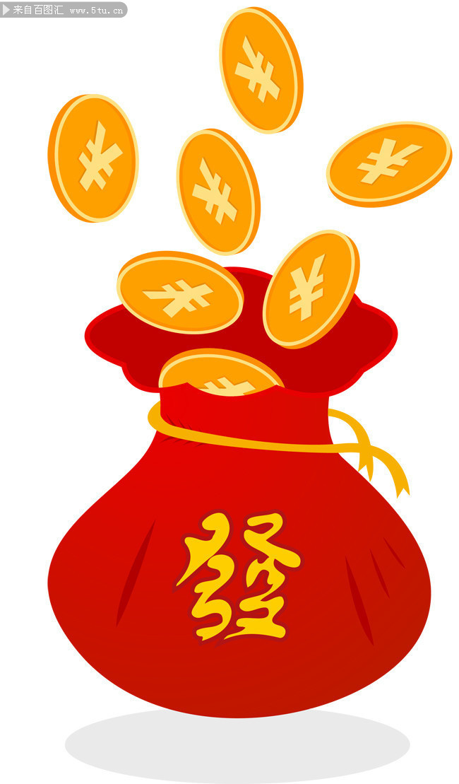 矢量钱袋金币图片素材