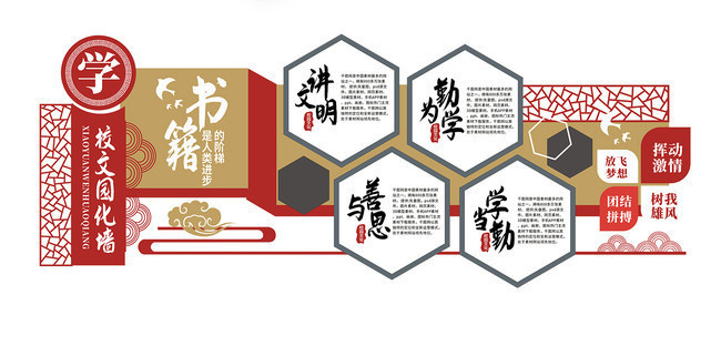 校园文化墙展板设计图片素材