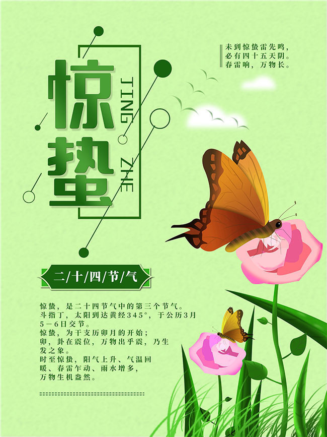 惊蛰节气海报图片