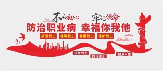 防治职业病文化墙图片