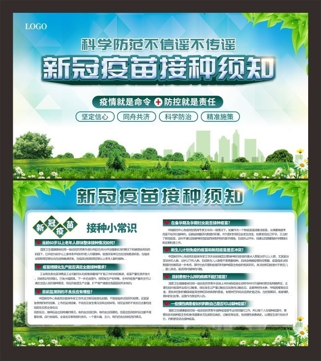 新冠病毒疫苗接种须知宣传栏