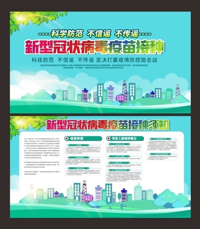 新型冠状病毒疫苗接种宣传栏
