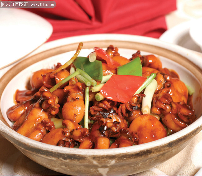 干烧煲目鱼仔菜品图片