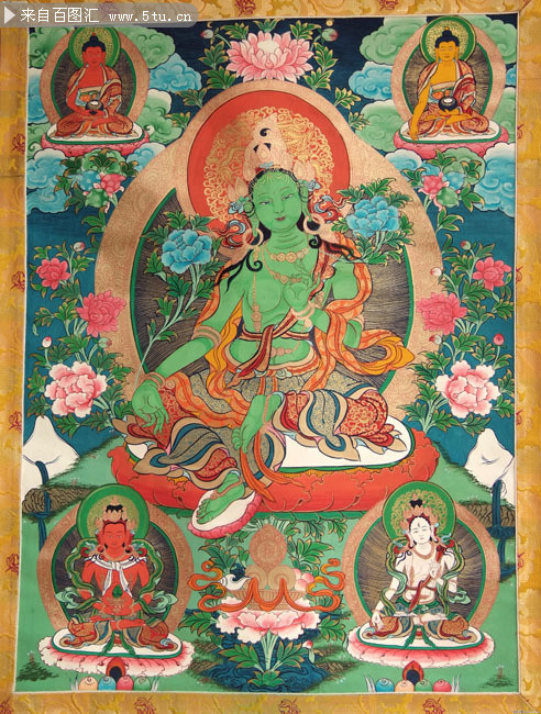 绿度母唐卡