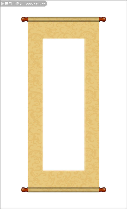 长方形卷轴模板