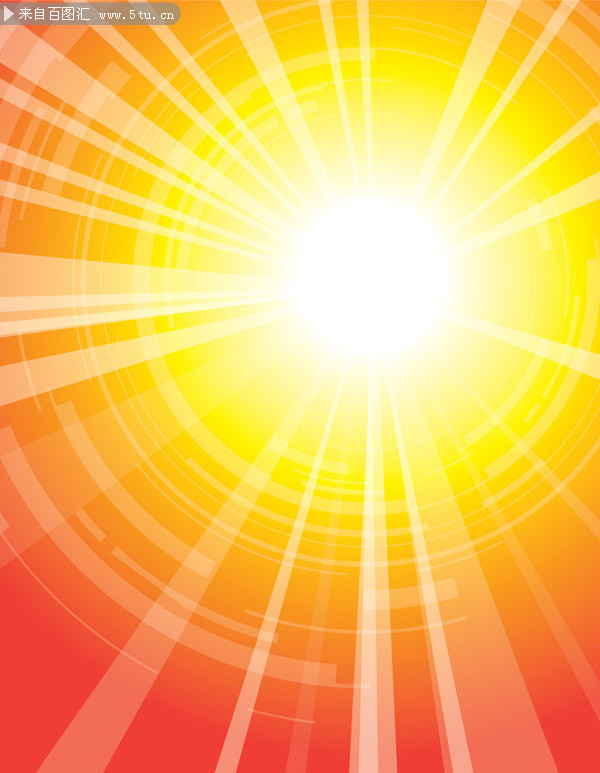 太阳光芒矢量-矢量素材-百图汇设计素材