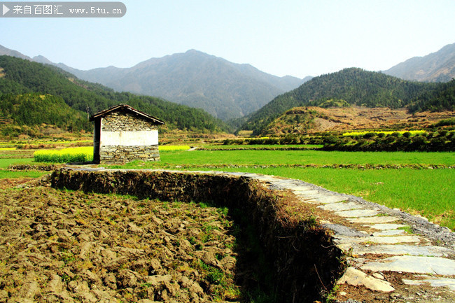 乡村田园春季美丽风光-高清图片-百图汇设计素材
