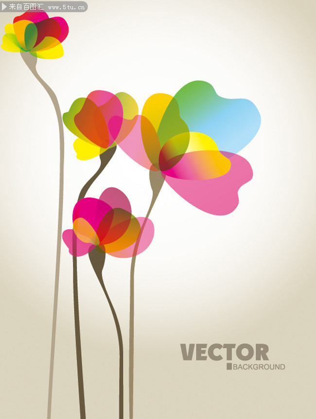 几何形状组成的花朵