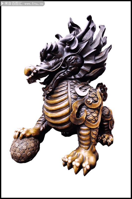 麒麟动物雕刻图片