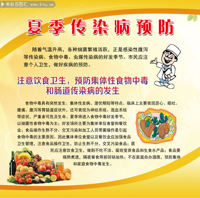 夏季传染病预防展板