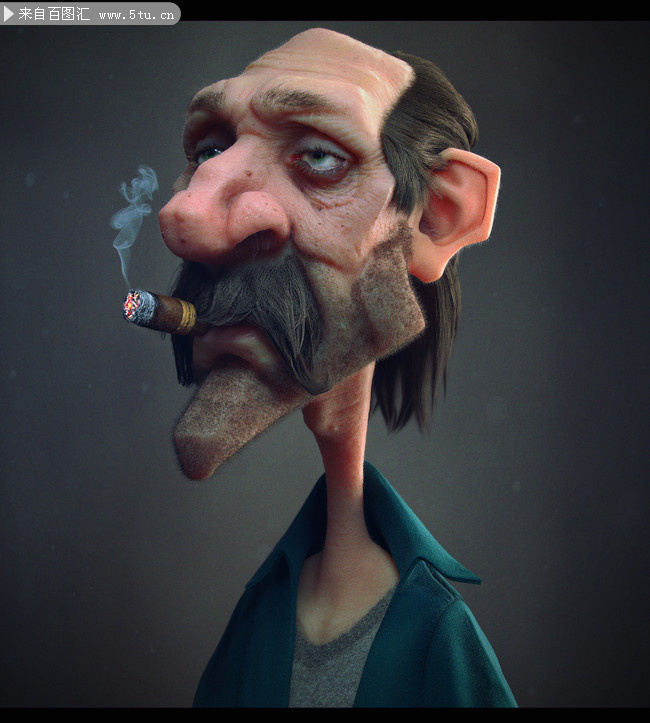 创意卡通沉思的人物图片素材