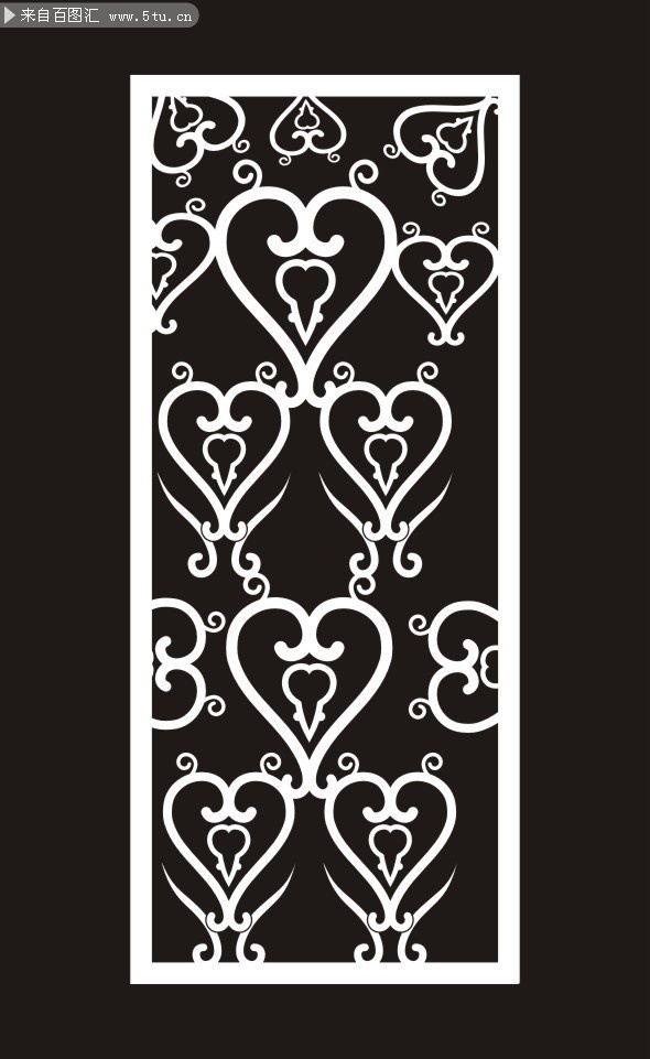 欧式门窗雕刻花纹矢量图片素材