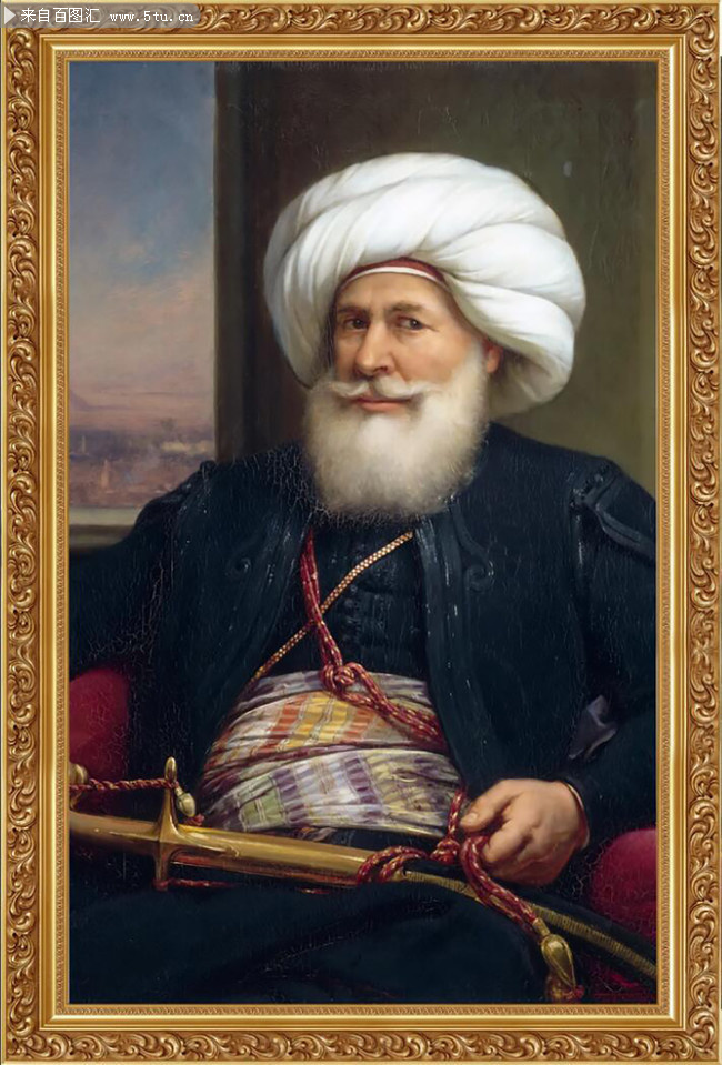 外国人物写实油画图片素材