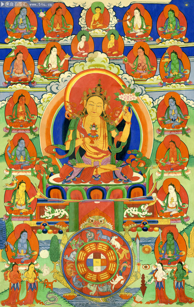 黄度母唐卡像高清图片素材