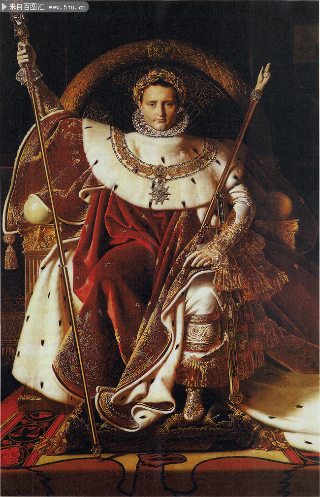 帝座上的拿破仑一世安格尔人物画