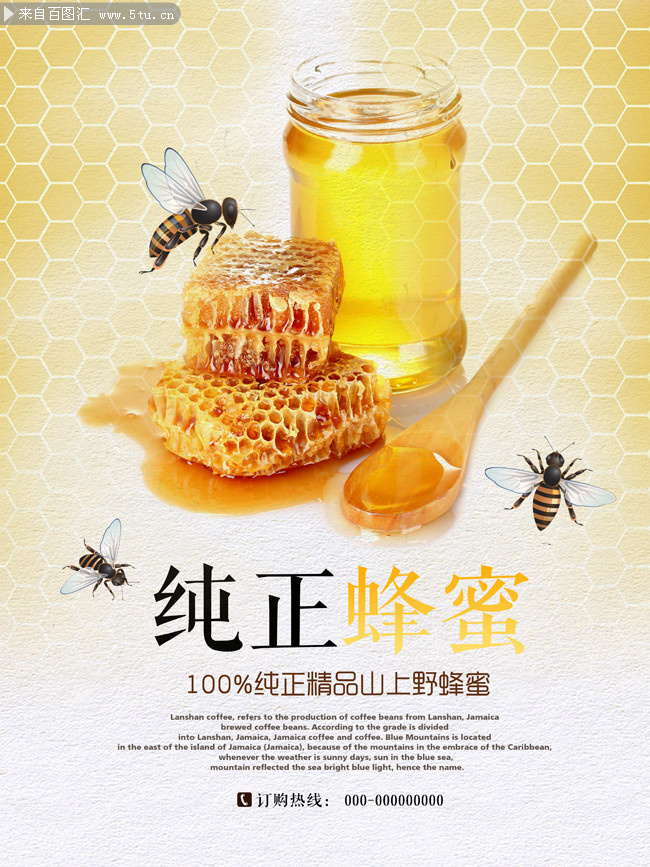 野蜂蜜食品宣传图片