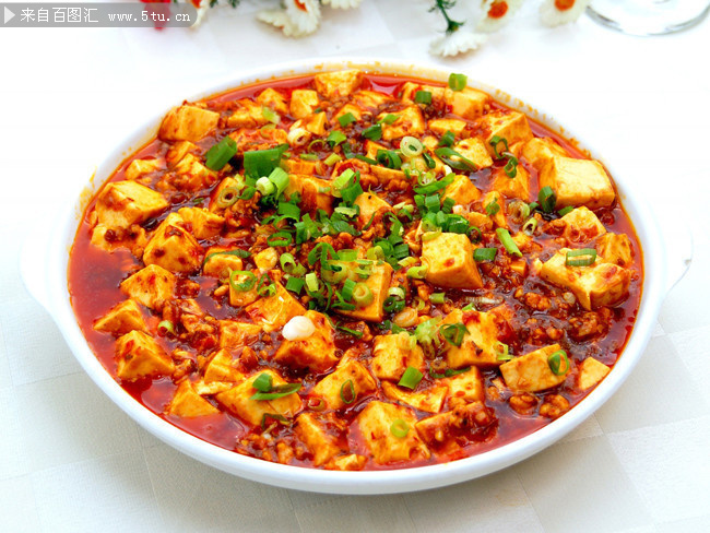 麻婆豆腐川菜菜品高清图片