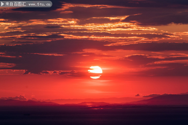 夕陽晚霞高清圖片素材