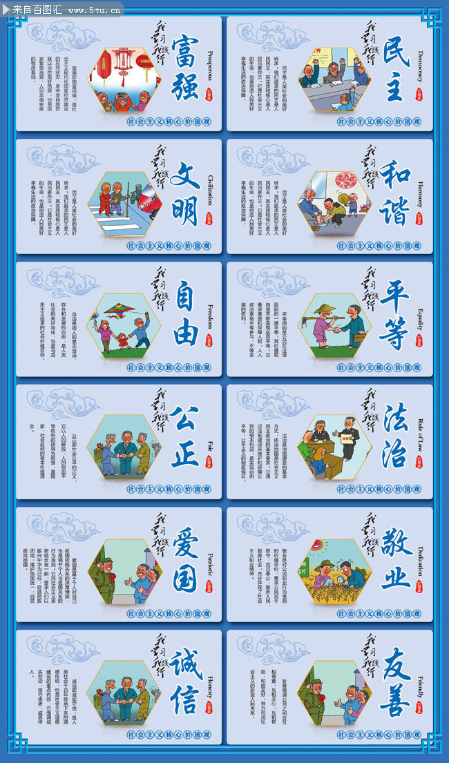 社会主义核心价值观文化墙挂图