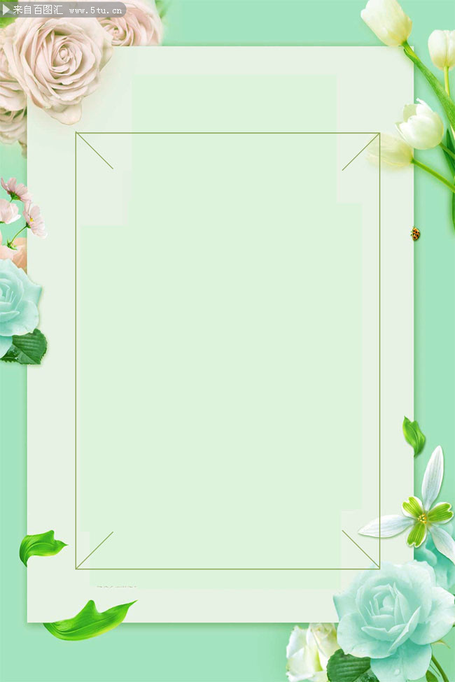 春天促销海报背景设计素材-psd素材-百图汇设计素材