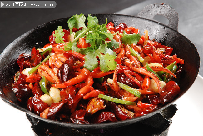 干锅鱿鱼美食图片-高清图片-百图汇设计素材