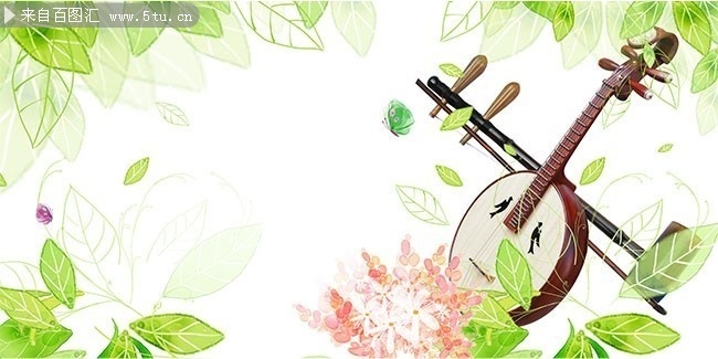清新传统乐器阮海报