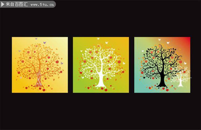 树木无框装饰画图片
