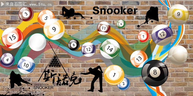 斯诺克桌球运动装饰画
