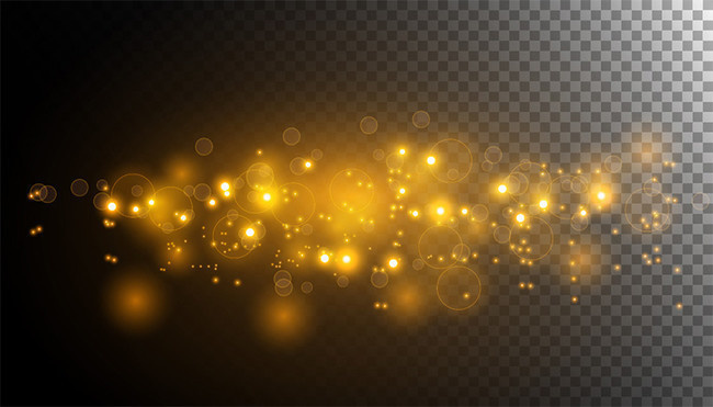 梦幻金色光点背景矢量-矢量素材-百图汇设计素材