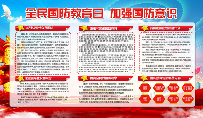 全民国防教育日宣传栏