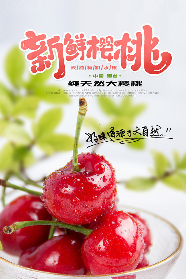 美味樱桃宣传海报设计