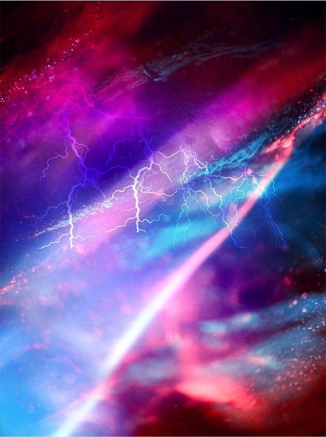 闪电星云抽象背景图片