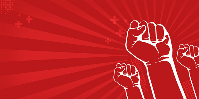 拳头红色背景下载-psd素材-百图汇设计素材