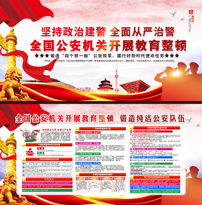 2020年公安队伍教育整顿板报