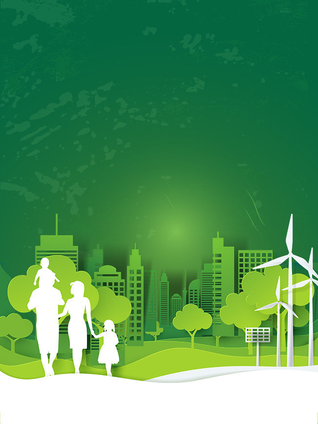 绿色环保文明城市背景图片-psd素材-百图汇设计素材