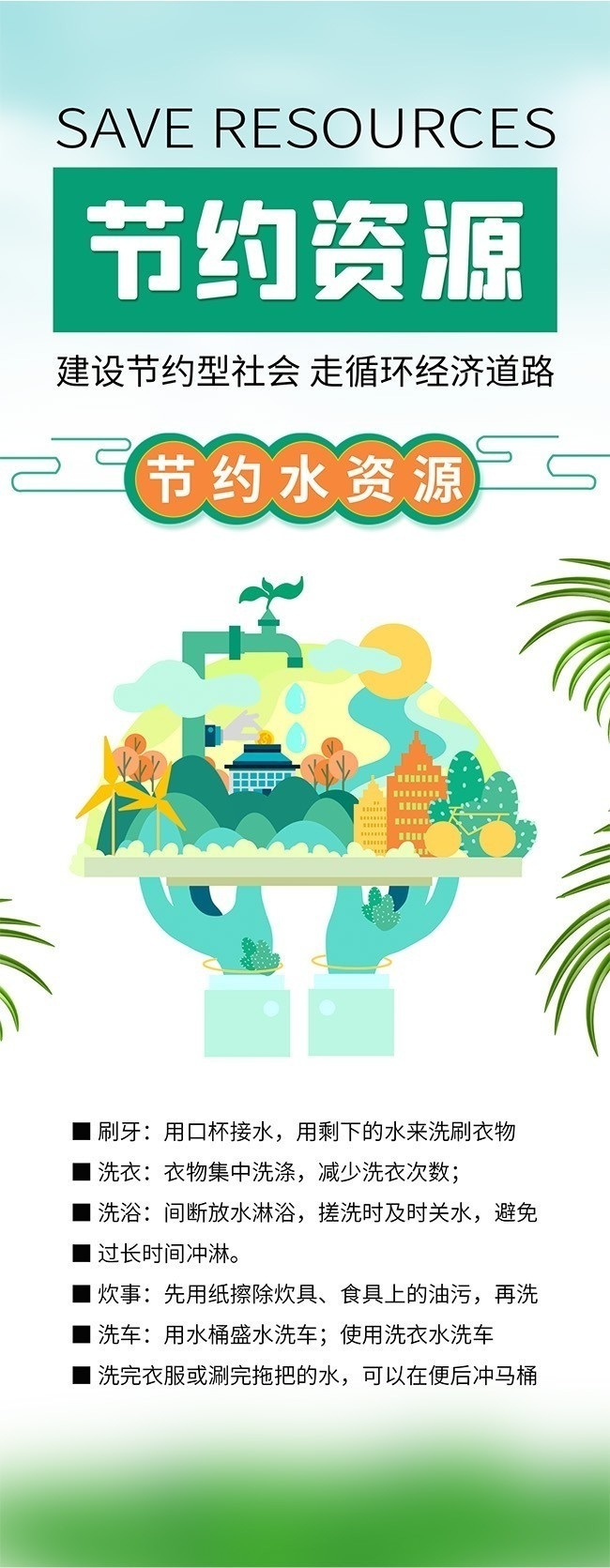 节约水资源环保宣传图片