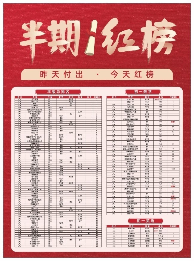 红榜海报模板下载-矢量素材-百图汇设计素材