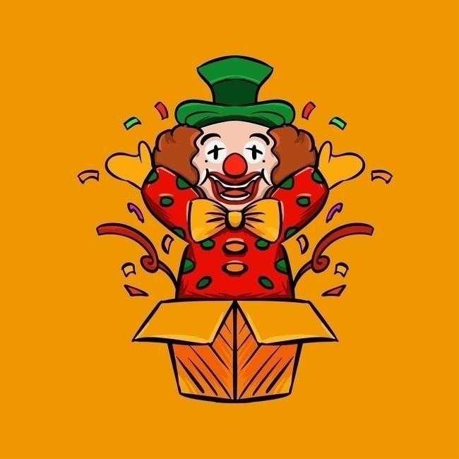 手绘小丑设计图