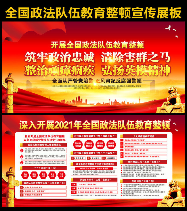 2021政法队伍教育整顿宣教栏