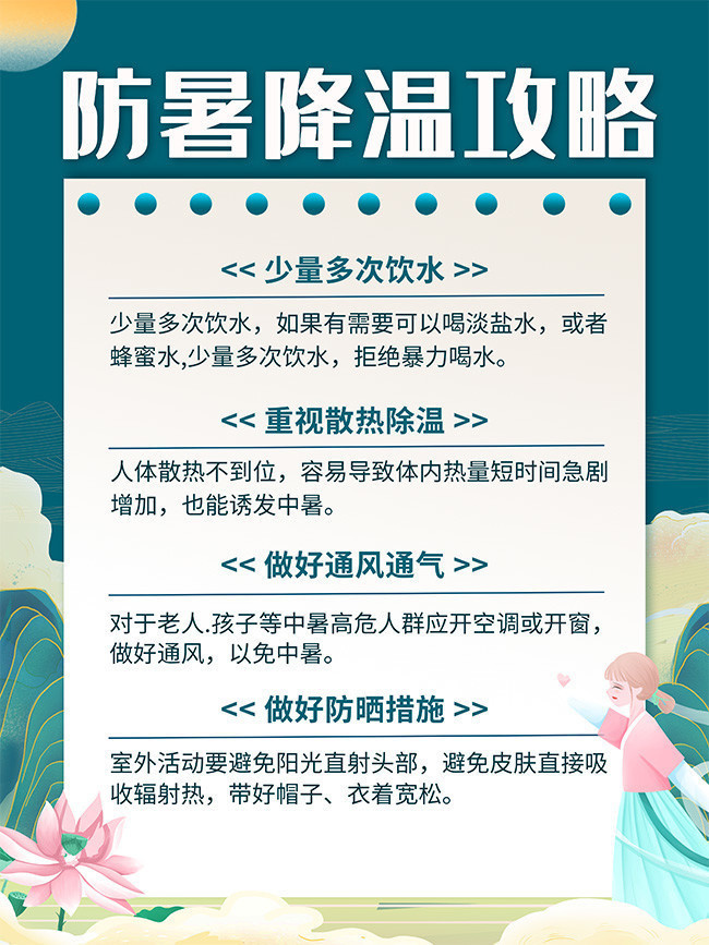 防暑降温宣传海报