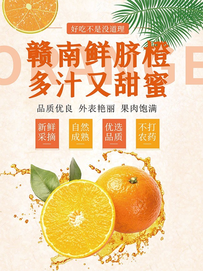 新鲜赣南脐橙广告